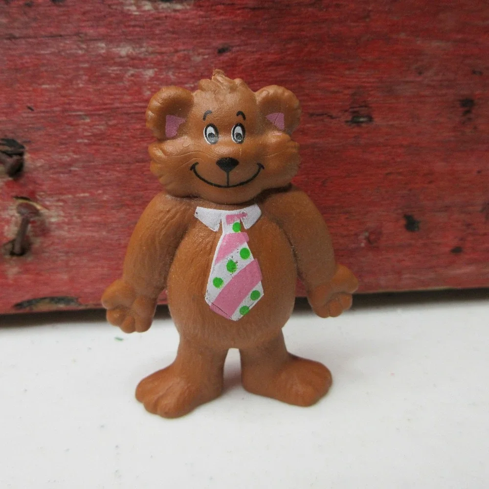 VTG General Mills Cereal Berry Bears Fruit Snacks PAPA BEAR PVC Figurine Tie